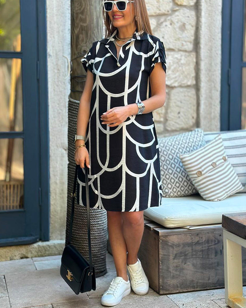 Vittoria | Elegant Midi Dress with Short Sleeves