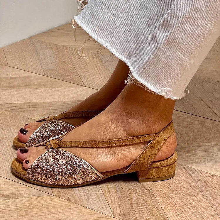 LOW GLITTER SANDAL
