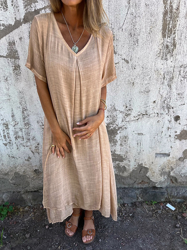 Violet™ | Loose-Fit V-Neck Dress