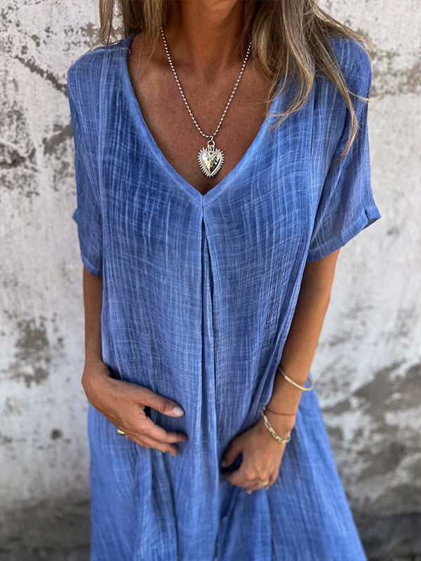 Violet™ | Loose-Fit V-Neck Dress