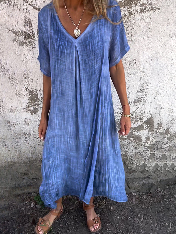 Violet™ | Loose-Fit V-Neck Dress