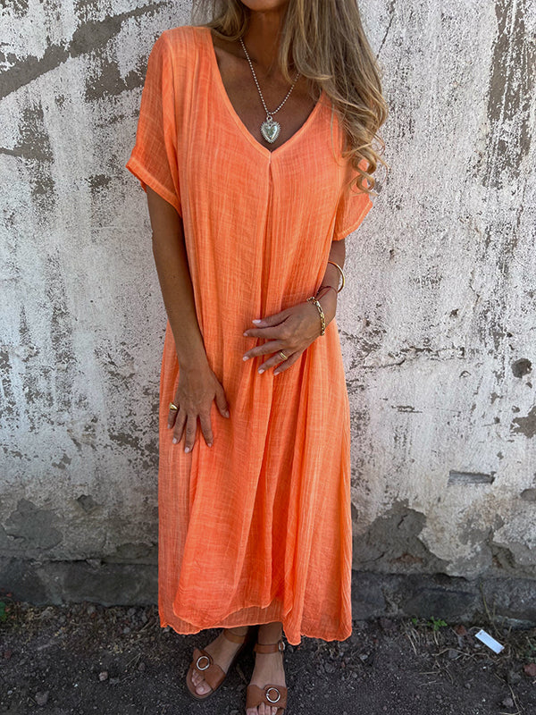 Violet™ | Loose-Fit V-Neck Dress