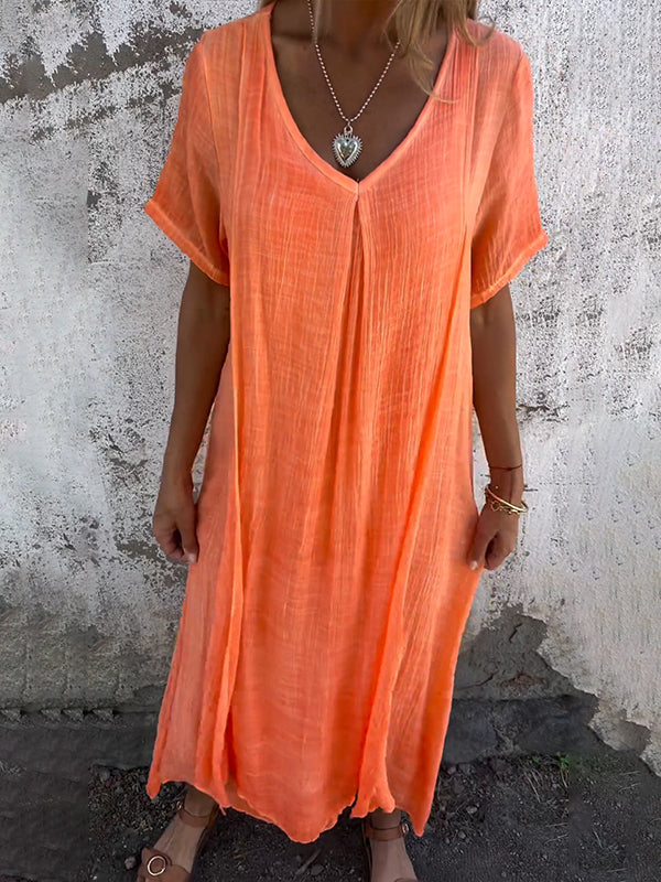Violet™ | Loose-Fit V-Neck Dress