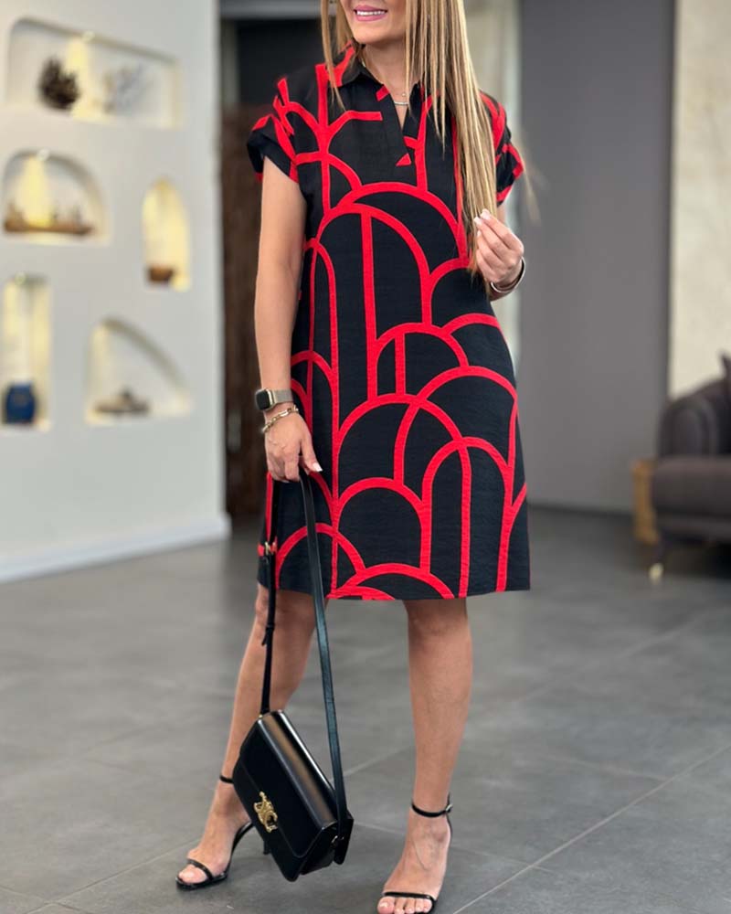 Vittoria | Elegant Midi Dress with Short Sleeves