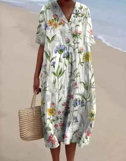 Margaret - Flowy Dress with Vibrant Floral Print