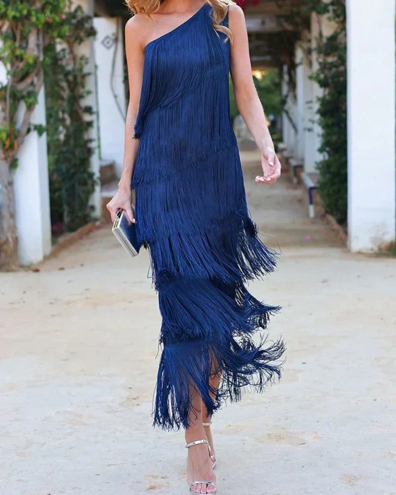 Lauren | Elegant and Refined Dress with Fringes