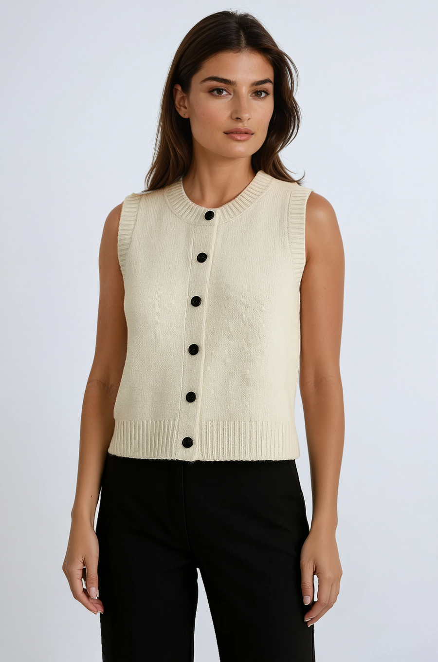 Button Up Sweater Vest
