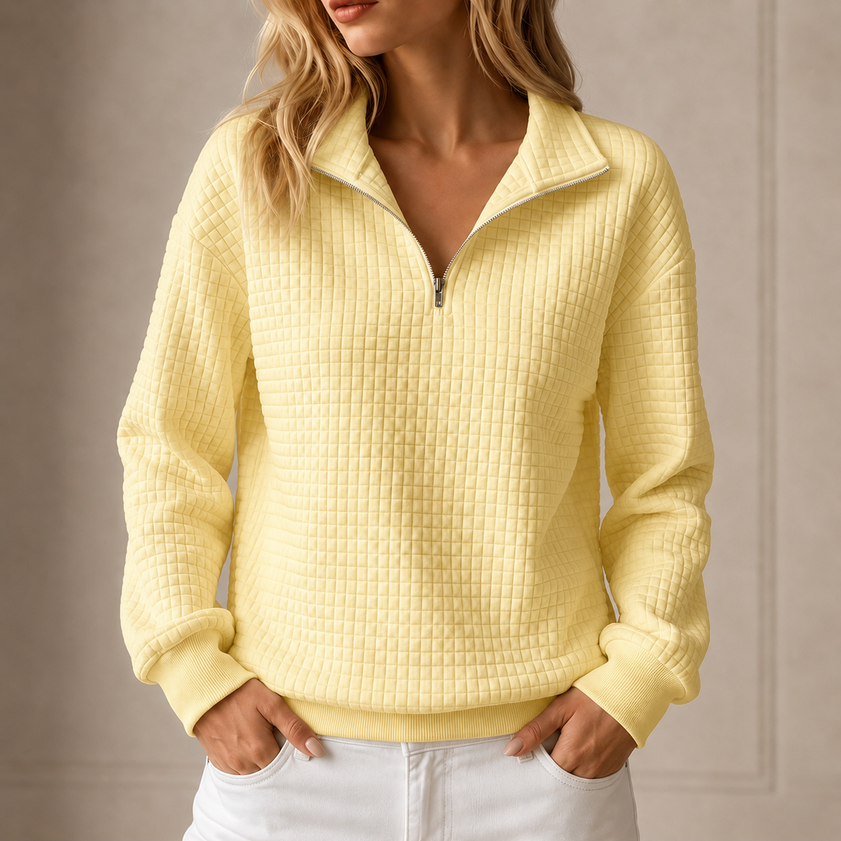 Waverly™ Quilted Half-Zip Top