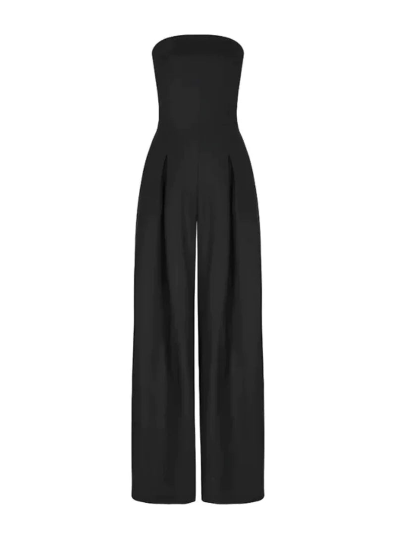 Women's Elegant loose fit strapless jumpsuit