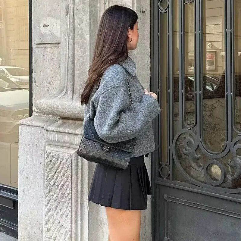 Women's Cropped Boucle Jacket