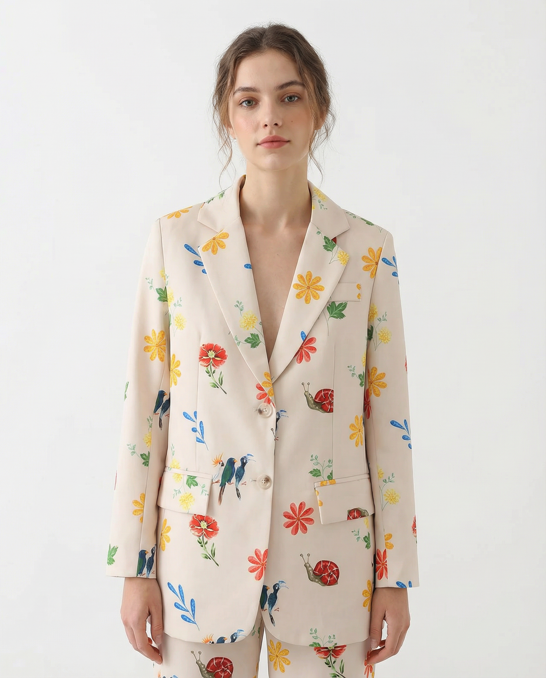 Floral Blazer – Chic Casual Layer for Spring and Autumn