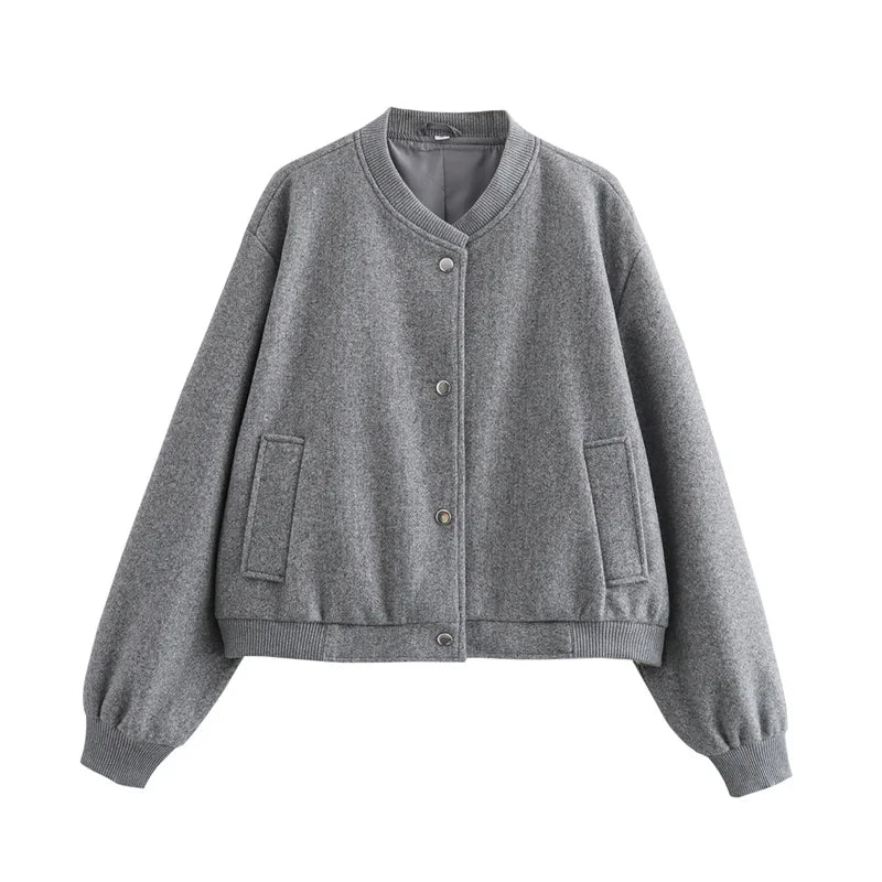 Women's Light Cropped Bomber Jacket
