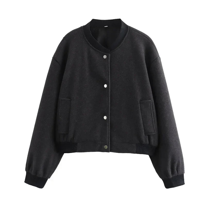 Women's Light Cropped Bomber Jacket