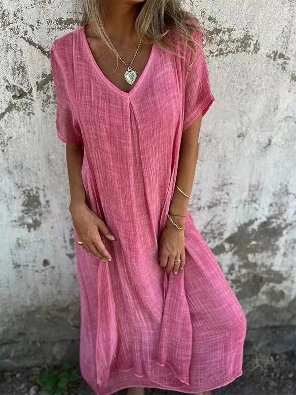 Violet™ | Loose-Fit V-Neck Dress