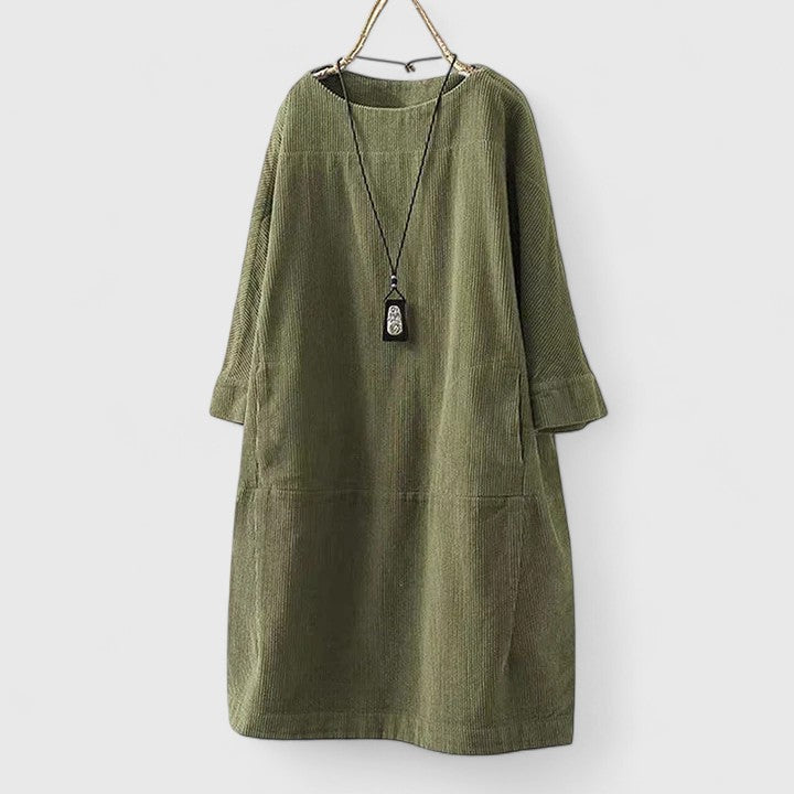 Lorra™ Vintage Comfort Midi Dress