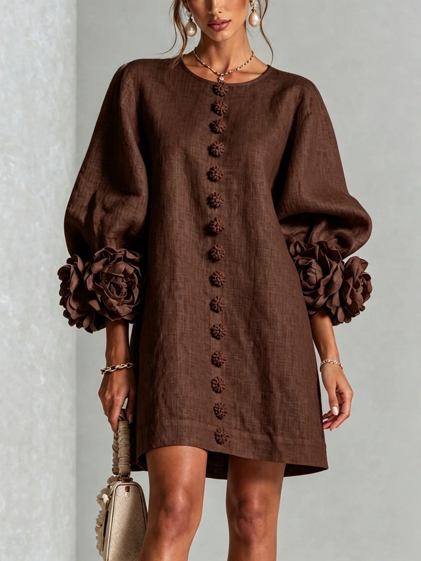 Florence™ | Floral Button-Down Mini Dress