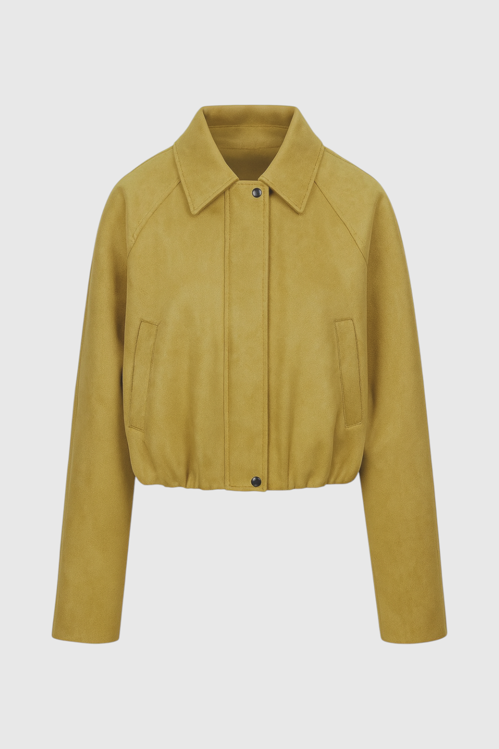 Stylish Yellow Bomber Jacket with Trendy Details