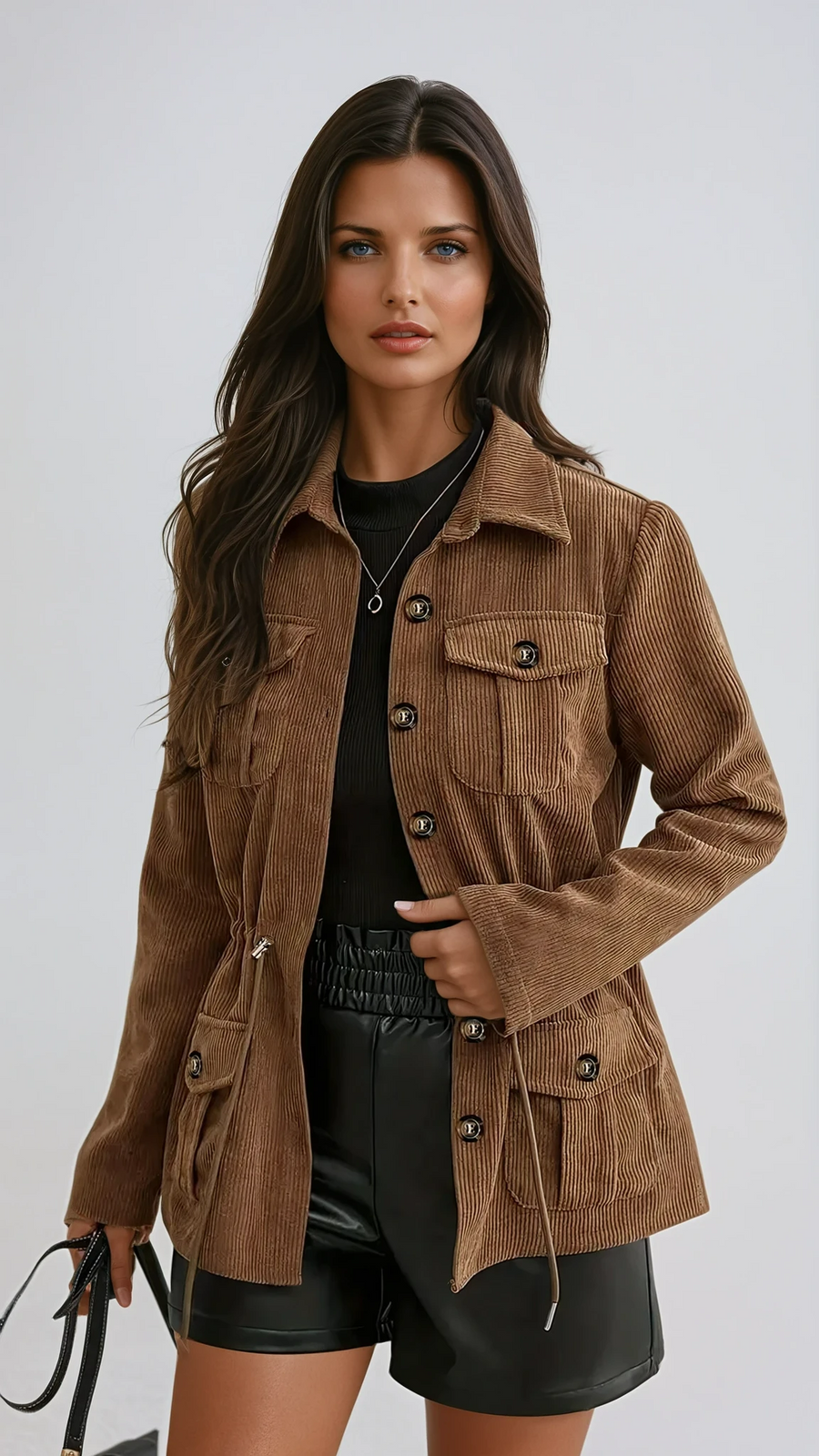 Women's Brown Corduroy Jacket