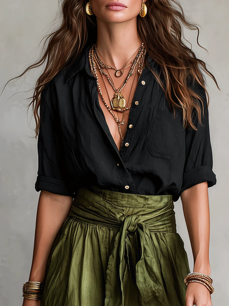 Martina | Elegant and Fluid One-Shoulder Maxi Dress
