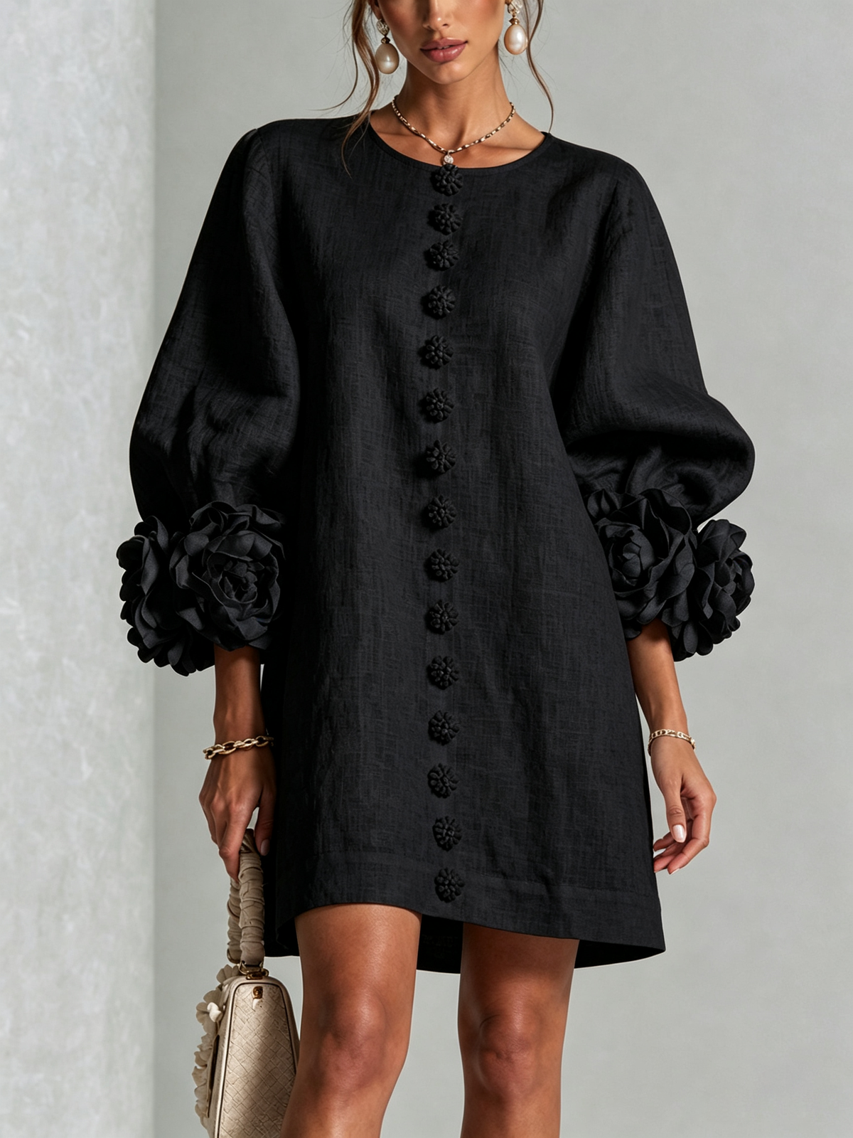 Florence™ | Floral Button-Down Mini Dress