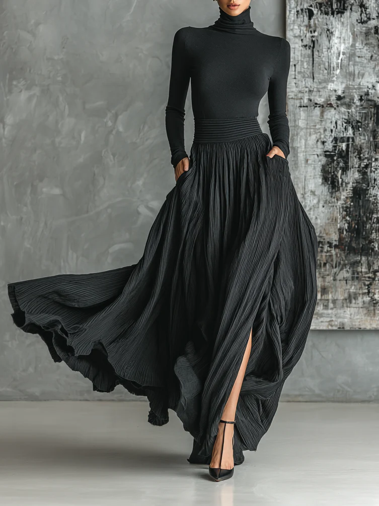 Avelina™ | Elegant Pleated Maxi Dress