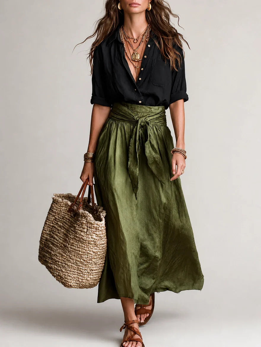 Martina | Elegant and Fluid One-Shoulder Maxi Dress